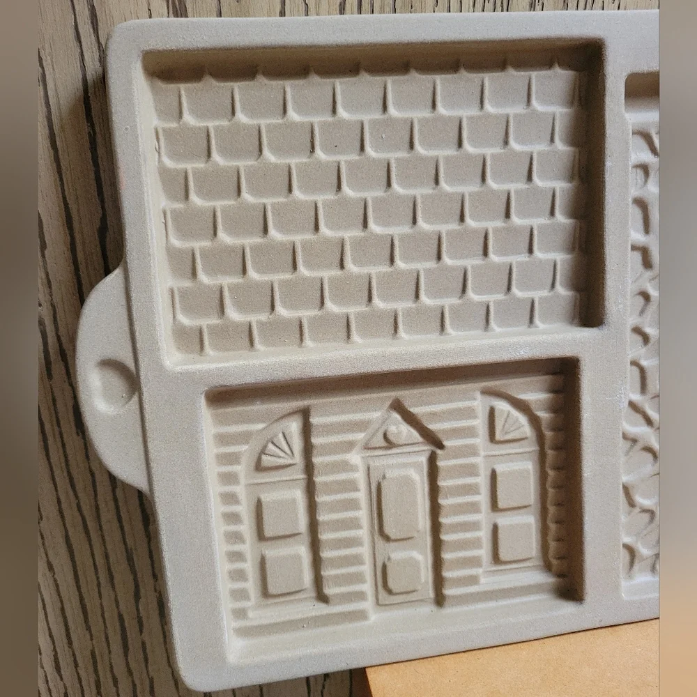 VTG 1992 PAMPERED CHEF KIT Gingerbread House Stoneware Mold, Piping Bag, Booklet - Picture 3 of 16